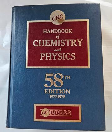 Handbook of chemistry and physics 58th edition 1977-1978 beschikbaar voor biedingen