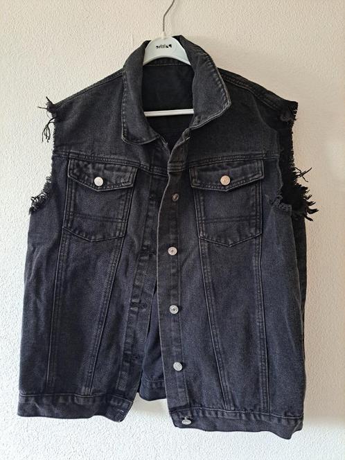 zwart shein spijkerjasje maat 40, Kleding | Dames, Jassen | Zomer, Zo goed als nieuw, Maat 38/40 (M), Zwart, Ophalen of Verzenden