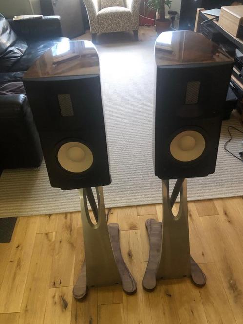 Raidho Acoustics C1 Loudspeakers + Stands - Upgraded, Audio, Tv en Foto, Luidsprekers, Gebruikt, Front, Rear of Stereo speakers