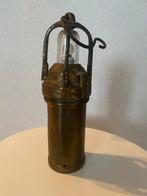 Oude messing mijnlamp Belgie, Ophalen of Verzenden