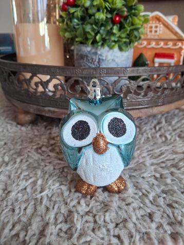 Kerstbal uil kunststof 🌲 zgan 8 stuks beschikbaar voor biedingen