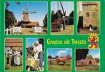 Ch615 Ongelopen ansichtkaart groeten uit twente, Ophalen of Verzenden, 1980 tot heden, Gelopen, Overijssel