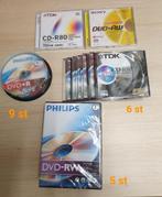 Philips dvd-RW  Sony DVD+RW  Philips DVD+R  TDK CD-R80, Computers en Software, Beschrijfbare discs, Nieuw, Dvd, Ophalen of Verzenden