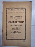 Madame Butterfly - Opera Italiana - 19XX, Ophalen of Verzenden, Gelezen, Artiest, Giacomo Puccini
