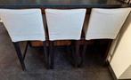 Set van 4 stijlvolle barkrukken met een houten frame, Huis en Inrichting, Barkrukken, Ophalen, Gebruikt, Met voetsteun, 90 cm of meer