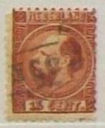 1867 - 1868 Koning Willem III  15 ct, Postzegels en Munten, Postzegels | Nederland, Ophalen of Verzenden, T/m 1940, Gestempeld