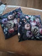 2 Woonkussentjes met bloemenprint, Huis en Inrichting, Ophalen of Verzenden, Zo goed als nieuw, Overige kleuren, Vierkant