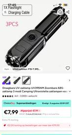UV zaklamp, Caravans en Kamperen, Zaklampen, Ophalen of Verzenden, Zo goed als nieuw, Accu