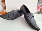 Zwarte leren loafers - maat 41, Zwart, Greenfeld, Ophalen of Verzenden, Gedragen