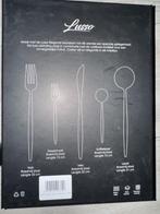 Lusso Elegante Bestek - Zwart - 4 Persoons - 5 Delig in doos, Ophalen of Verzenden, Nieuw, Rvs of Chroom, Vaatwasserbestendig