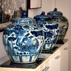 Drie Chinese Gemberpotten XXL., Huis en Inrichting, Woonaccessoires | Vazen, Ophalen, Overige kleuren, Aardewerk of Porselein