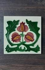 Art nouveau Jugendstil bloem patroon tegel, Doe-het-zelf en Verbouw, Tegels, Gebruikt, Minder dan 20 cm, Minder dan 5 m², Wandtegels
