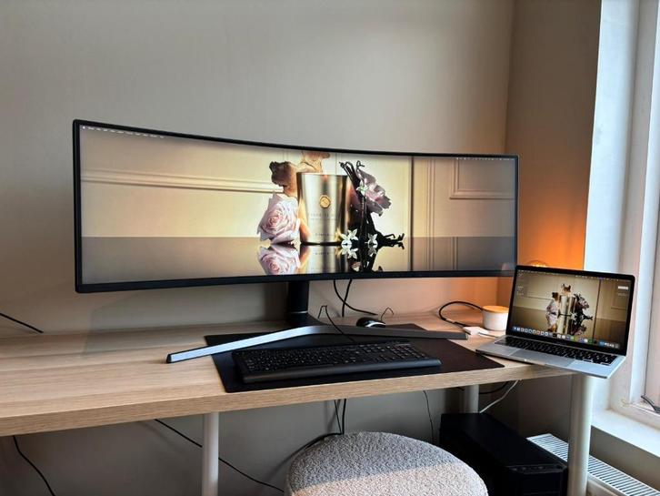 Samsung ultra wide monitor, LC49HG90DMU [49 inch], Computers en Software, Monitoren, Zo goed als nieuw, 101 t/m 150 Hz, DisplayPort