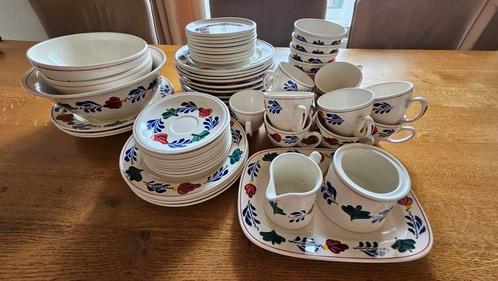 Boerenbont servies, Huis en Inrichting, Keuken | Servies, Gebruikt, Bord(en), Boerenbont, Aardewerk, Ophalen