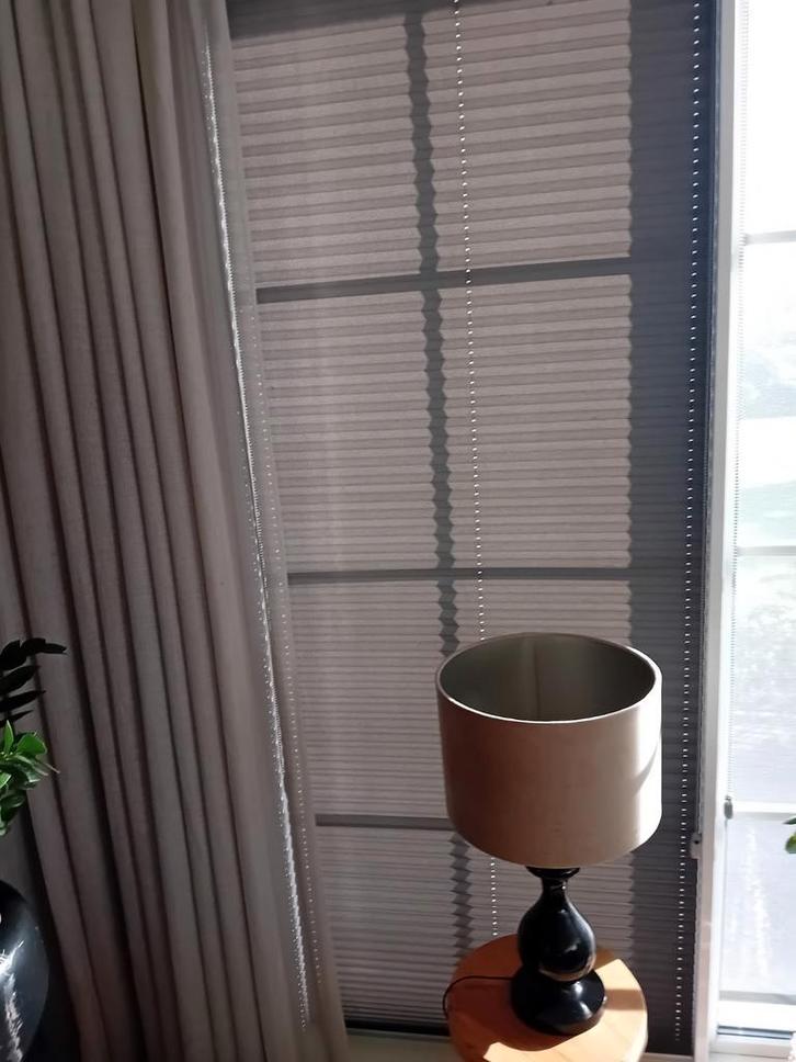 Mooie Plissé Gordijnen, Huis en Inrichting, Lampen | Hanglampen, Zo goed als nieuw, 75 cm of meer, Stof, Ophalen