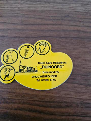 2997 Sticker Hotel-Café-Restaurant Duinoord  beschikbaar voor biedingen