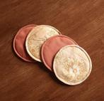Katoenen onderzetters - Rond - Geel/oranje, Verzenden, Nieuw, Glas of Kopje