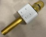 Gouden microfoon karaoke draadloos, Gebruikt, ., Overige typen, Ophalen of Verzenden