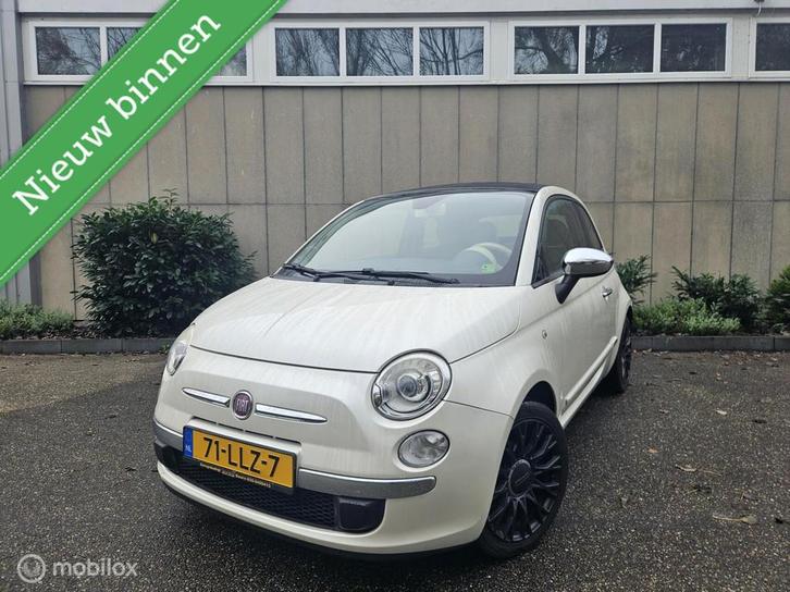 Fiat 500 1.2 Lounge Cabrio Automaat, Auto's, Fiat, Bedrijf, Te koop, ABS, Airbags, Airconditioning, Alarm, Bluetooth, Boordcomputer