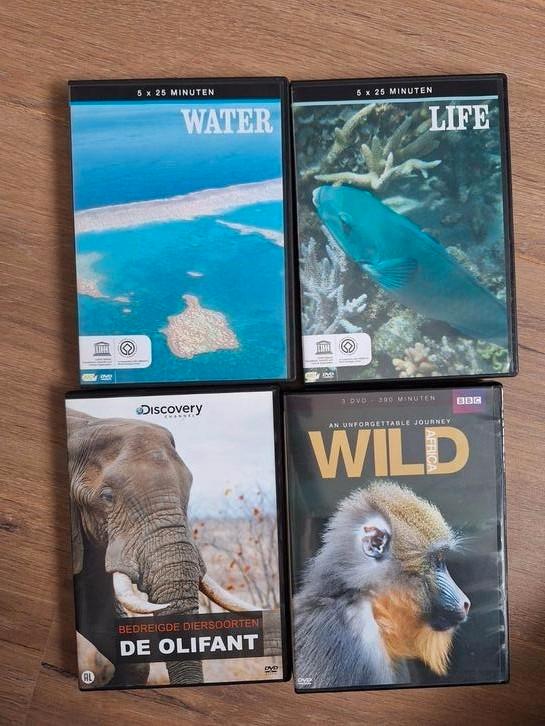 4 dvd's in nieuwstaat; natuur documentaires., Cd's en Dvd's, Dvd's | Documentaire en Educatief, Zo goed als nieuw, Natuur, Alle leeftijden