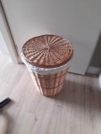 Rieten wasmand / speelgoedmand met deksel, Huis en Inrichting, Ophalen, Overige materialen, Minder dan 50 cm, Minder dan 50 cm