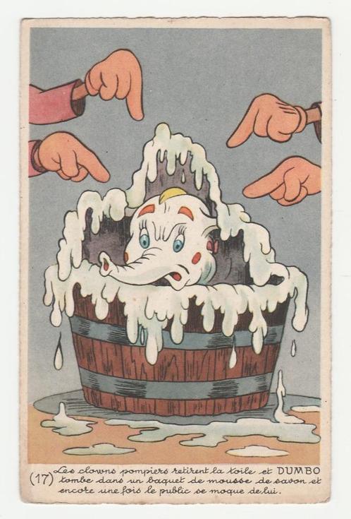 Disney.  Dumbo., Verzamelen, Ansichtkaarten | Themakaarten, Ongelopen, 1940 tot 1960, Overige thema's, Verzenden