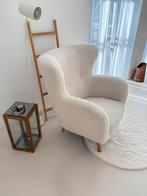 JYSK teddy Fauteuil VILDSUND off-white stof, Ophalen, Zo goed als nieuw, Hout