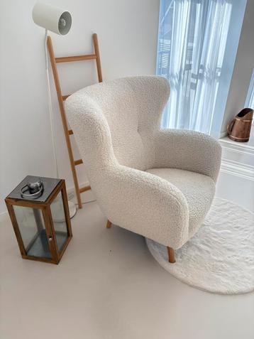 JYSK teddy Fauteuil VILDSUND off-white stof beschikbaar voor biedingen