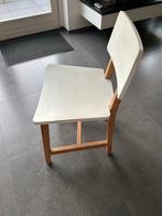 4 Houten Witte Eetkamerstoelen, Huis en Inrichting, Stoelen, Ophalen, Gebruikt, Wit, Vier