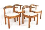 set van 4 vintage cowhorn  koehoorn stoelen gratis bezorging, Huis en Inrichting, Stoelen, Hout, Gebruikt, -, Wit