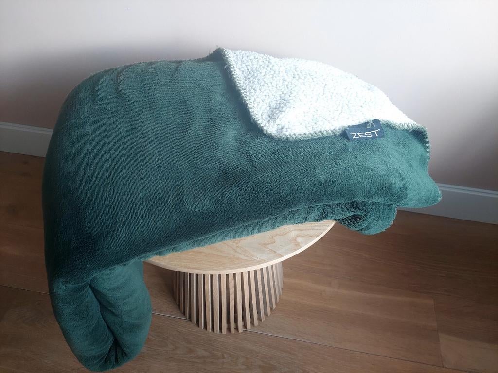 Donkergroene Zest Plaid - Heerlijk Warm!, Ophalen of Verzenden, Zo goed als nieuw