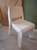 Stapelbare witte stoelen - set van 4 - Teodores IKEA, Huis en Inrichting, Stoelen, Ophalen, Kunststof, Gebruikt, Wit