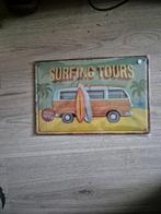 metalen wandbord surfing tours vw volkswagen bus, Ophalen of Verzenden, Nieuw