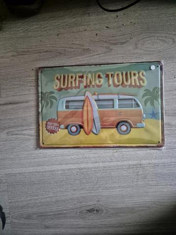  metalen wandbord surfing tours vw volkswagen bus beschikbaar voor biedingen