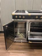 Luxe Fornuis Lacanche 3 pits + INDUCTIE zwart/messing 150 cm, Fornello Esperta, Ophalen of Verzenden, Zo goed als nieuw, Energieklasse A of zuiniger