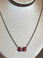 zilveren vintageketting met twee lieveheersbeestjes, Sieraden, Tassen en Uiterlijk, Kettingen, Ophalen of Verzenden, Gebruikt