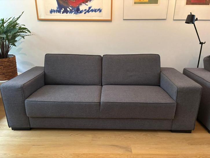 Bankstel 2 delig, Huis en Inrichting, Banken | Bankstellen, Zo goed als nieuw, Rechte bank, Tweepersoons, 150 tot 200 cm, 75 tot 100 cm