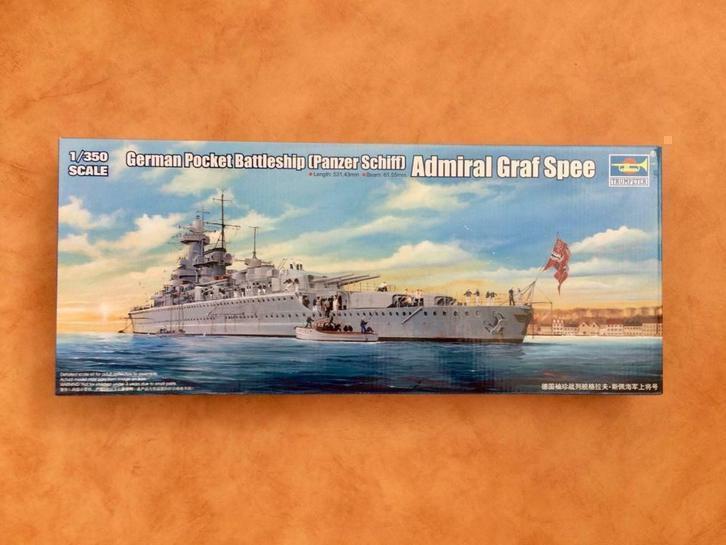 trumpeter 5316 Admiral Graf Spee 1/350 & wood deck pe chain, Hobby en Vrije tijd, Modelbouw | Boten en Schepen, Nieuw, Ophalen of Verzenden