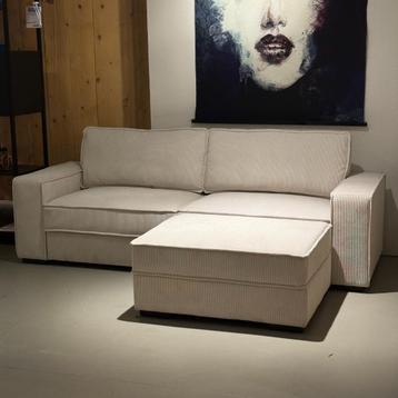 Rib bank beige stof 3 zits loungebank (zen-lifestyle) beschikbaar voor biedingen