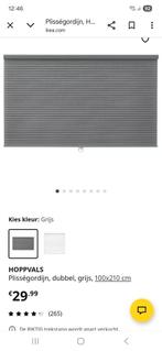 Hoppvals plissegordijn ikea 100x210 4 stuks grijs, Huis en Inrichting, Stoffering | Gordijnen en Lamellen, Ophalen, 50 tot 100 cm