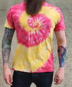 Rood-geel spiral tie dye camping patch tshirt unisex maat L, Nieuw, Maat 52/54 (L), Spiral Creaties, Ophalen of Verzenden