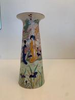 antieke Tsjechische vaas chinoiserie, Ophalen of Verzenden