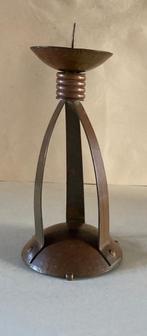 Amsterdamse School Messing Kandelaar, Antiek en Kunst, Antiek | Lampen, Ophalen of Verzenden