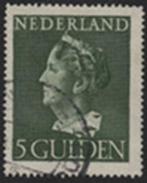 348  gebruikt ( Wilhelmina hoge waarde 1946 ), Postzegels en Munten, Verzenden, Na 1940, Gestempeld