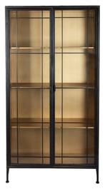 2 PTMD glazen kast / vitrine kast (metaal), Ophalen, Met deur(en), 50 tot 100 cm, Zo goed als nieuw
