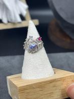 Tansaniet veer zilveren ring, Sieraden, Tassen en Uiterlijk, Ringen, Nieuw, 20 of groter, Met edelsteen, Zilver