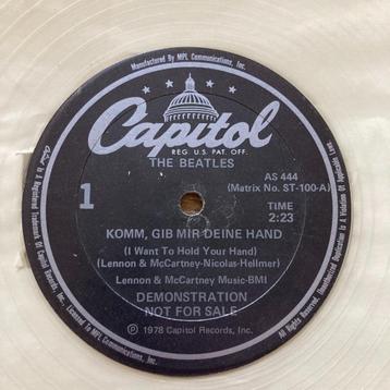 The Beatles - Komm, gib mir deine Hand zeldzaam clear vinyl