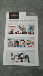 Safety Card Etihad Airways B777-200, Verzamelen, Luchtvaart en Vliegtuigspotten, Ophalen of Verzenden, Zo goed als nieuw, Kaart, Foto of Prent