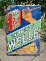 Emaille bord tabak welle, Verzamelen, Merken en Reclamevoorwerpen, Ophalen of Verzenden, Gebruikt, Reclamebord