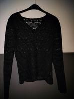 Zwarte top - Maat XL (valt als S/M), Zwart, Ophalen of Verzenden, Zo goed als nieuw, Lange mouw